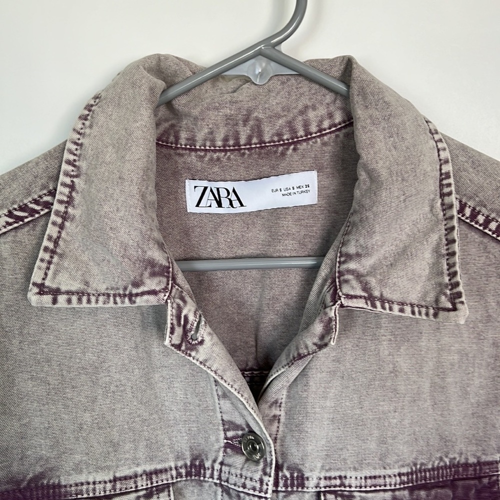 Zara Washed Effect Denim Jacket. - image 3